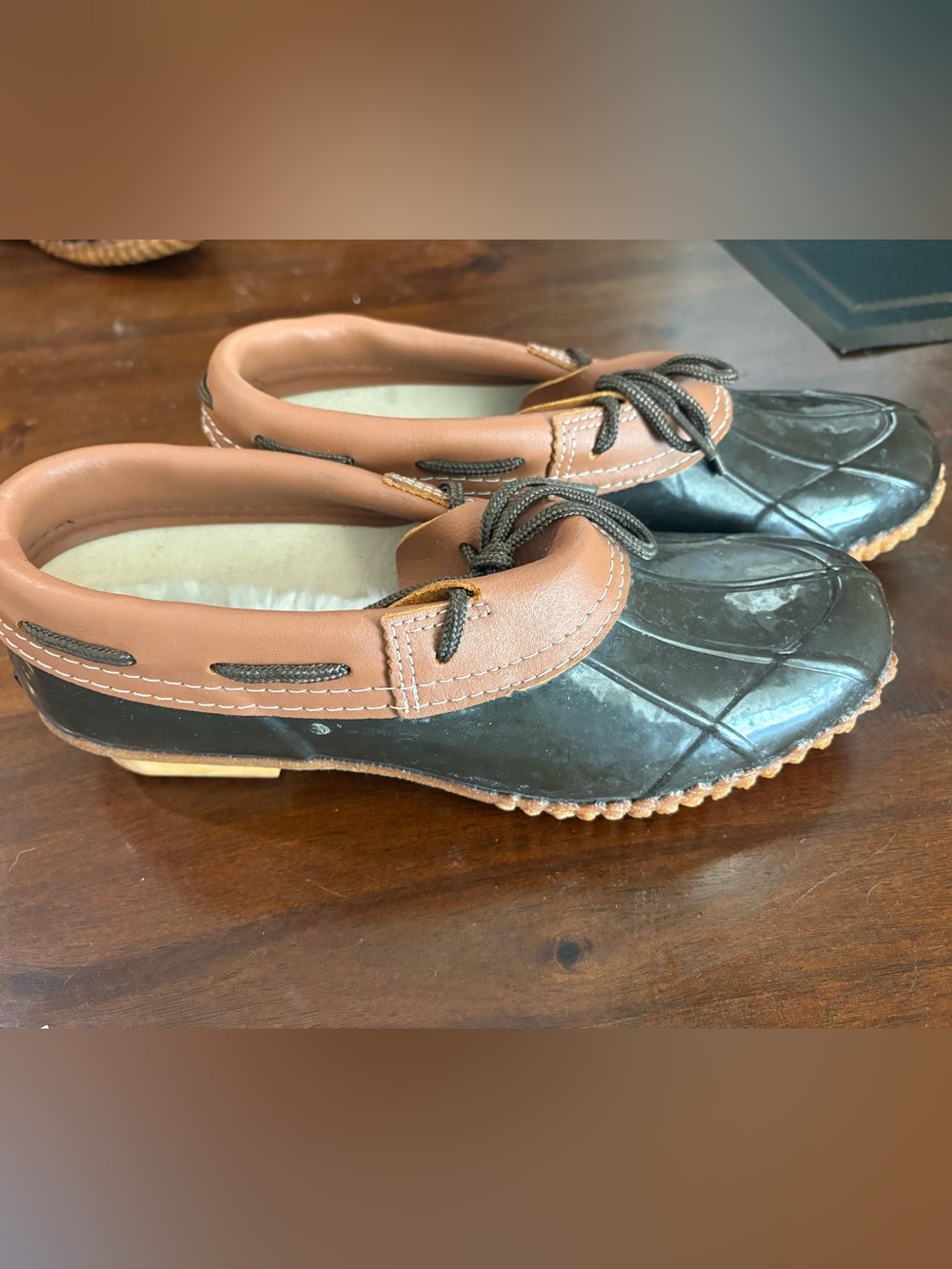 Brown and Black Duck Shoes - Comfortable Waterproof Slip-On